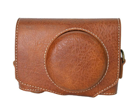 Retro Litchi Texture Leather Full Body Camera Case Bag with Strap, For Canon G7 X Mark III / G7X3, For Canon PowerShot SX740 HS