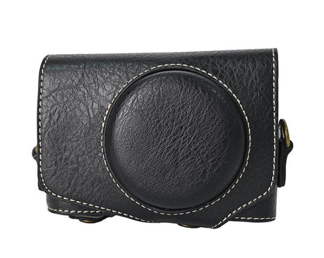Retro Litchi Texture Leather Full Body Camera Case Bag with Strap, For Canon G7 X Mark III / G7X3, For Canon PowerShot SX740 HS