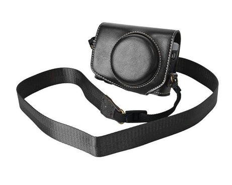 Retro Pull Up Leather Full Body Camera Case Bag with Strap, For Canon G7 X Mark III / G7X3, For Canon PowerShot SX740 HS