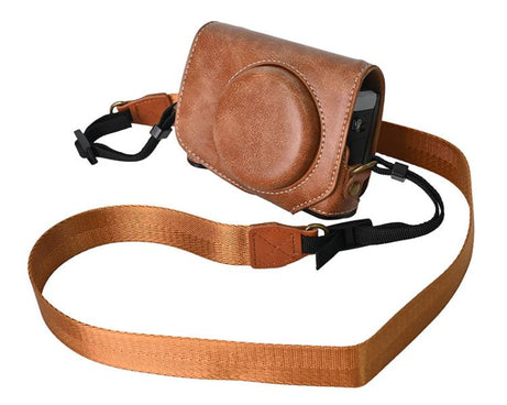 Retro Pull Up Leather Full Body Camera Case Bag with Strap, For Canon G7 X Mark III / G7X3, For Canon PowerShot SX740 HS