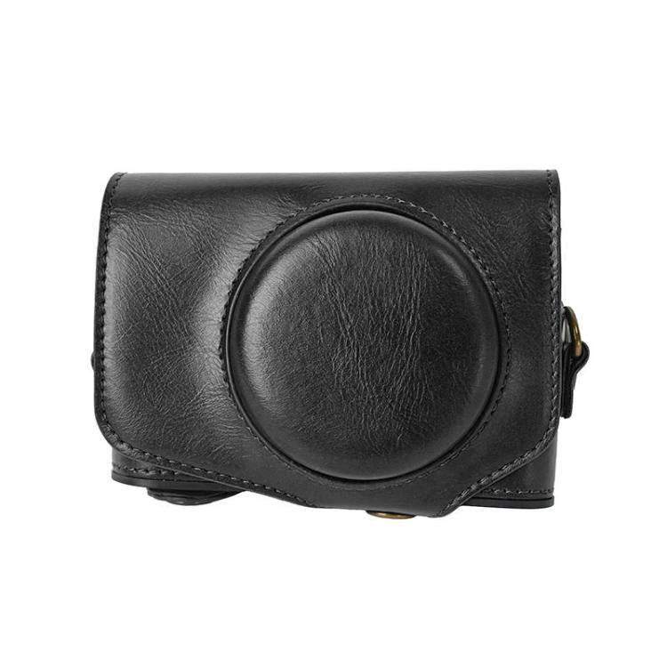 Retro Pull Up Leather Full Body Camera Case Bag with Strap, For Canon G7 X Mark III / G7X3, For Canon PowerShot SX740 HS