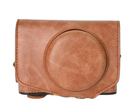 Retro Pull Up Leather Full Body Camera Case Bag with Strap, For Canon G7 X Mark III / G7X3, For Canon PowerShot SX740 HS