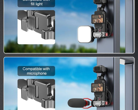 BRDRC Smartphone Teleprompter Stand Desktop Clamp Cold Shoe Extension Mount