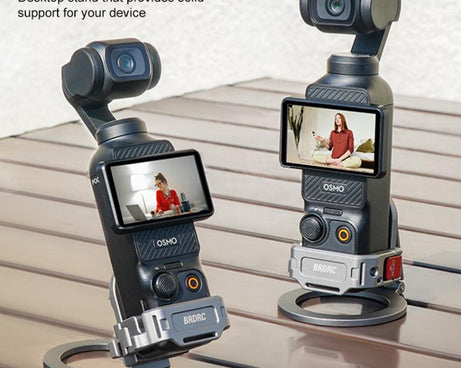 BRDRC Smartphone Teleprompter Stand Desktop Clamp Cold Shoe Extension Mount