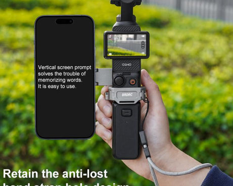 BRDRC Smartphone Teleprompter Stand Desktop Clamp Cold Shoe Extension Mount