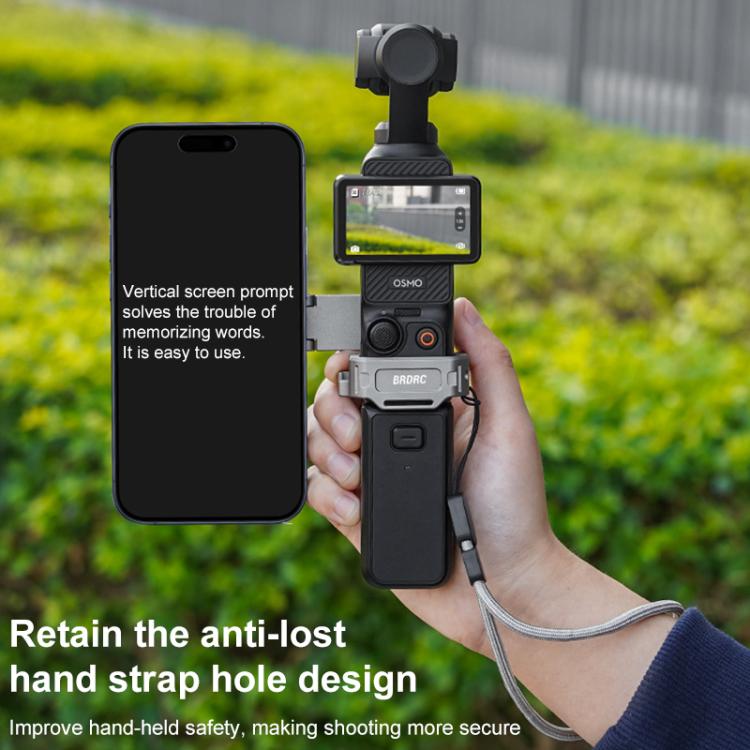 BRDRC Smartphone Teleprompter Stand Desktop Clamp Cold Shoe Extension Mount