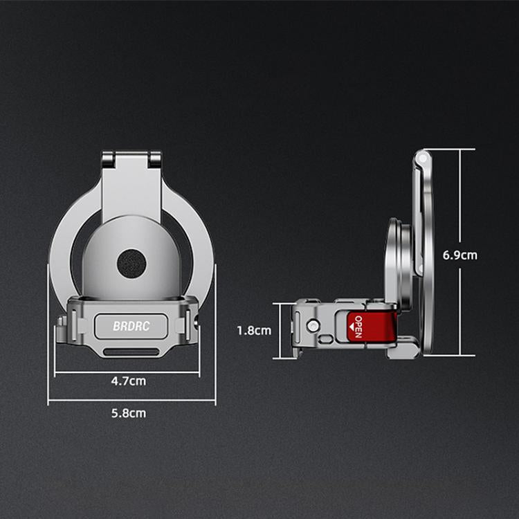 BRDRC Smartphone Teleprompter Stand Desktop Clamp Cold Shoe Extension Mount