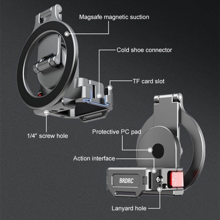 BRDRC Smartphone Teleprompter Stand Desktop Clamp Cold Shoe Extension Mount
