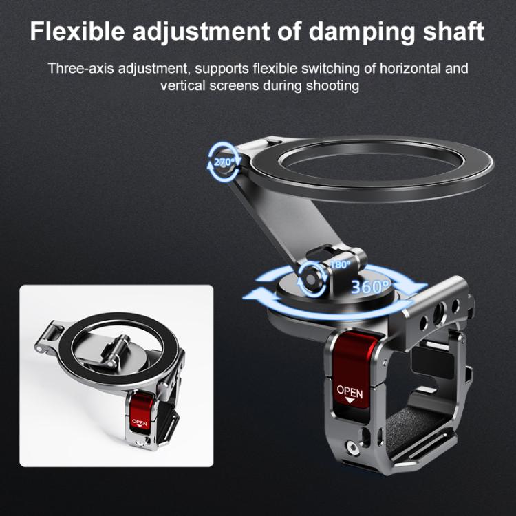 BRDRC Smartphone Teleprompter Stand Desktop Clamp Cold Shoe Extension Mount