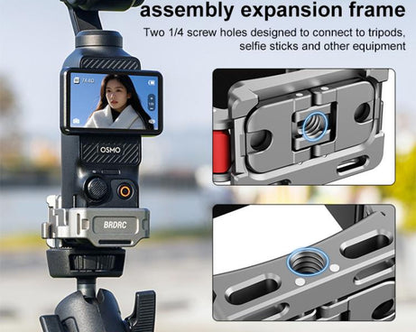 BRDRC Quick Assembly Multi-function Cold Shoe Extension Mount, For DJI Osmo Pocket 3