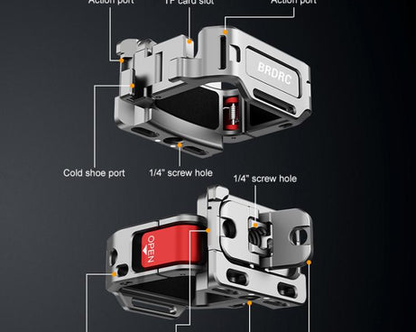 BRDRC Quick Assembly Multi-function Cold Shoe Extension Mount, For DJI Osmo Pocket 3