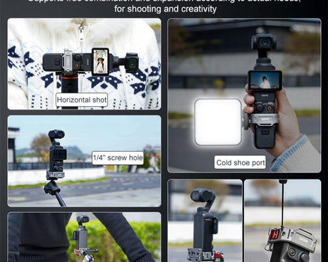 BRDRC Quick Assembly Multi-function Cold Shoe Extension Mount, For DJI Osmo Pocket 3