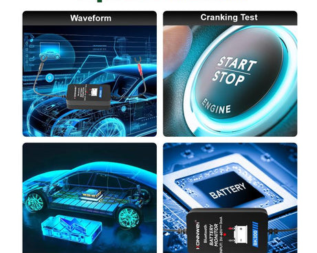 KONNWEI BK300 6V / 12V / 24V Car Bluetooth 5.0 Battery Monitor Diagnostic Tool, BK300