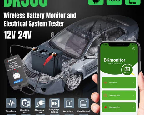 KONNWEI BK300 6V / 12V / 24V Car Bluetooth 5.0 Battery Monitor Diagnostic Tool, BK300
