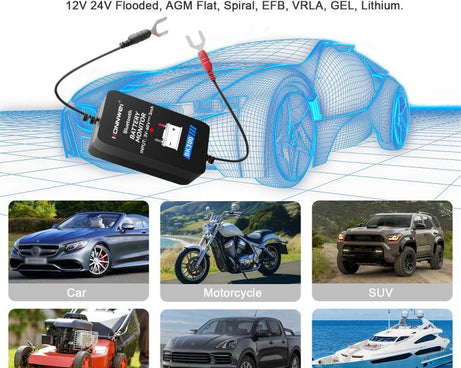 KONNWEI BK300 6V / 12V / 24V Car Bluetooth 5.0 Battery Monitor Diagnostic Tool, BK300