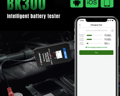 KONNWEI BK300 6V / 12V / 24V Car Bluetooth 5.0 Battery Monitor Diagnostic Tool, BK300