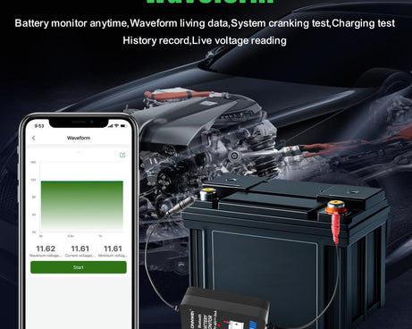 KONNWEI BK300 6V / 12V / 24V Car Bluetooth 5.0 Battery Monitor Diagnostic Tool, BK300