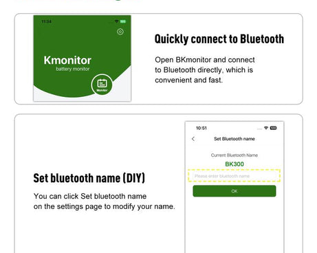 KONNWEI BK300 6V / 12V / 24V Car Bluetooth 5.0 Battery Monitor Diagnostic Tool, BK300