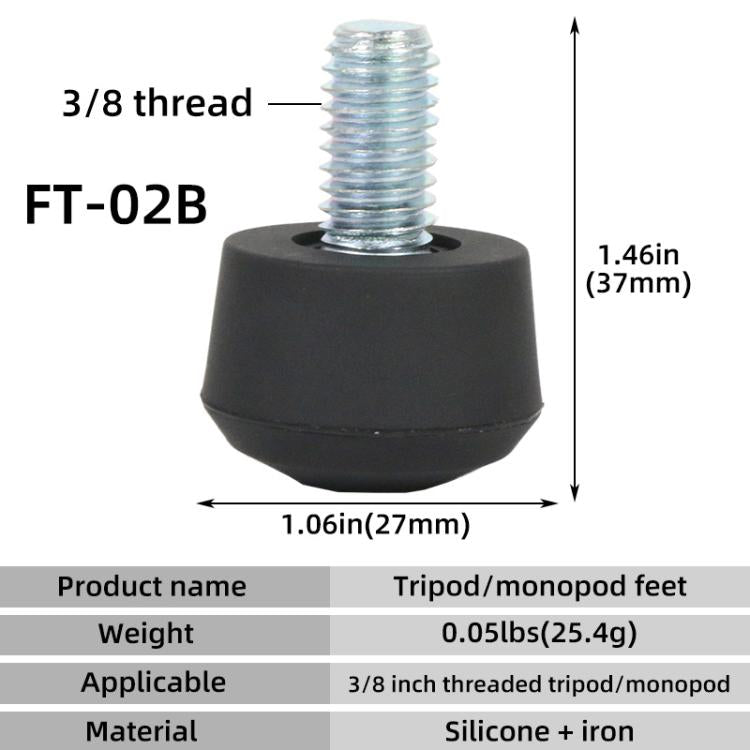 BEXIN FT-02B 3/8 Screw Rubber Feet Pads Tripod Anti-Slip Foot Pad