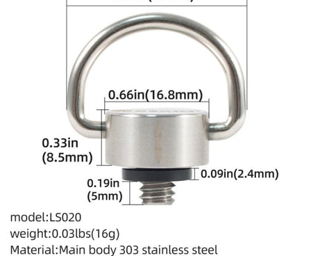 BEXIN LS020 Quick Release Plate Screws 1/4 inch C-Ring Adapter Mount Screws