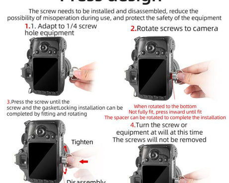 BEXIN LS020 Quick Release Plate Screws 1/4 inch C-Ring Adapter Mount Screws