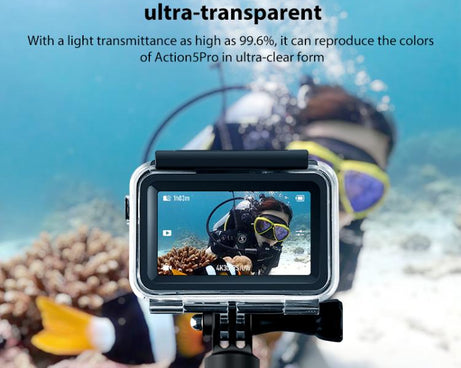 For DJI Osmo Action 5 Pro Magnetic 60m Waterproof Case