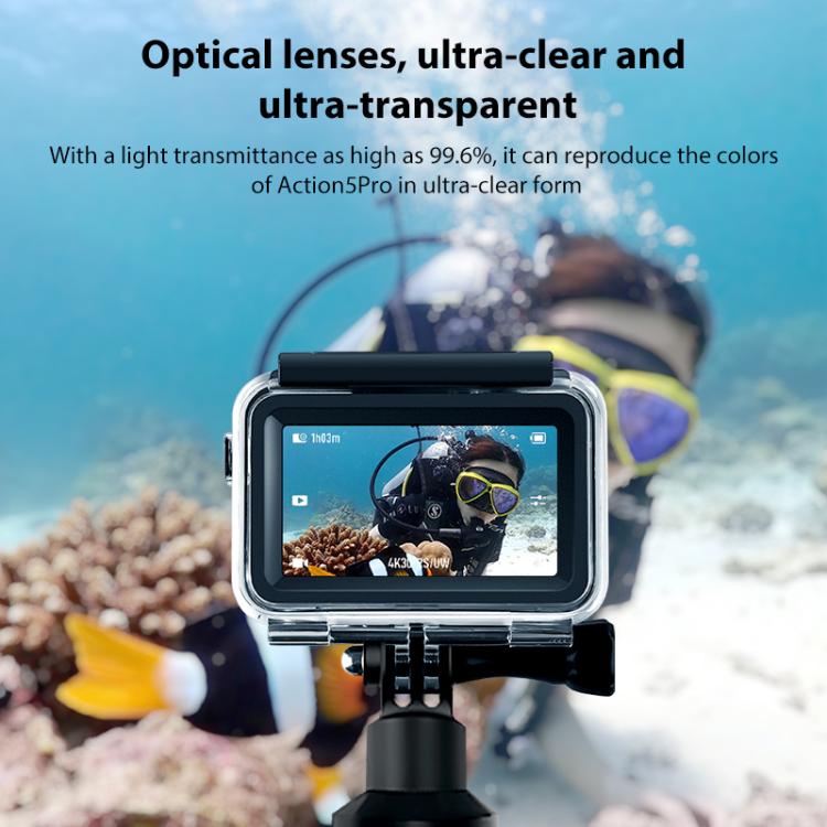 For DJI Osmo Action 5 Pro Magnetic 60m Waterproof Case