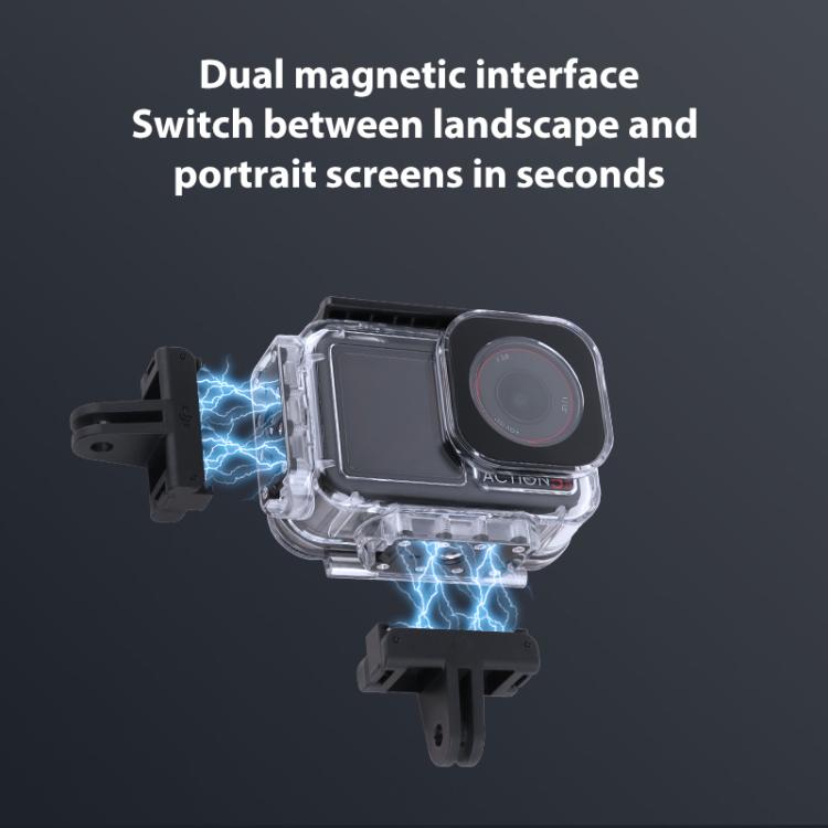 For DJI Osmo Action 5 Pro Magnetic 60m Waterproof Case