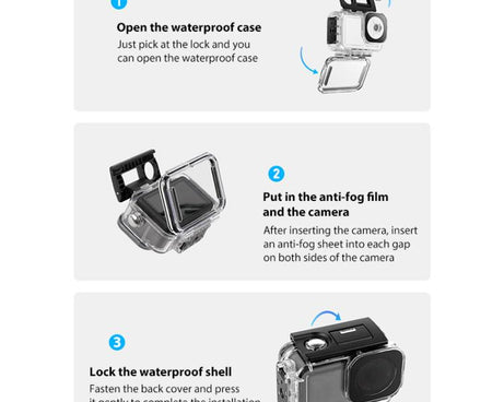 For DJI Osmo Action 5 Pro Magnetic 60m Waterproof Case
