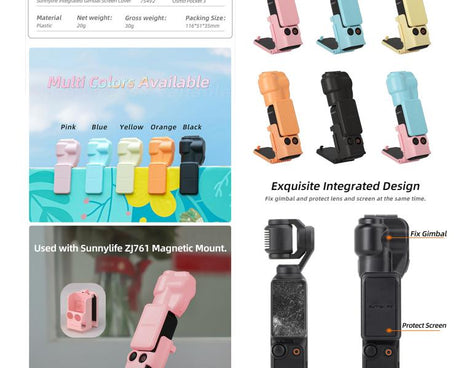 Sunnylife Colorful Gimbal Cover Camera Protector Screen Protective Case