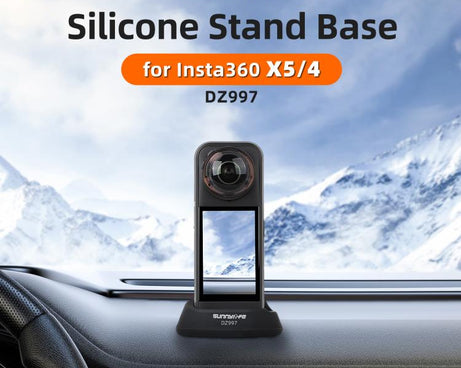 For Insta360 X5 / X4 Sunnylife Silicone Stand Base, Car Base, Tabletop Base