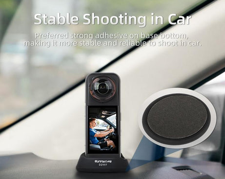 For Insta360 X5 / X4 Sunnylife Silicone Stand Base, Car Base, Tabletop Base