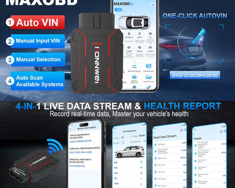 KONNWEI MAXOBD Full Car System Scanner OBD2 Diagnostic Tool Code Read