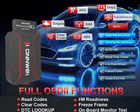 KONNWEI MAXOBD Full Car System Scanner OBD2 Diagnostic Tool Code Read
