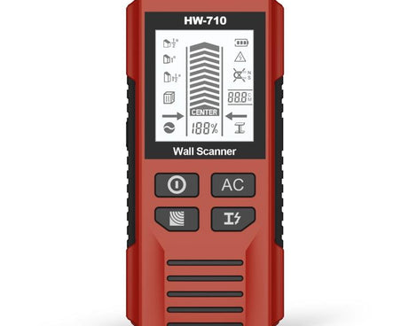 HW-710 5-in-1 Wall Scanner Metal Detector Stud Finder Measuring Instrument