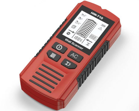 HW-710 5-in-1 Wall Scanner Metal Detector Stud Finder Measuring Instrument