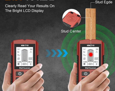 HW-710 5-in-1 Wall Scanner Metal Detector Stud Finder Measuring Instrument
