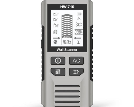 HW-710 5-in-1 Wall Scanner Metal Detector Stud Finder Measuring Instrument