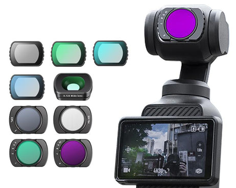 For DJI Osmo Pocket 3 Camera Lens Filter, 0.72X Wide Lens, Black Mist 1/4, ND8, NIGHT, UV, Adjustable CPL, VND1-5, VND6-10, Adjustable STAR