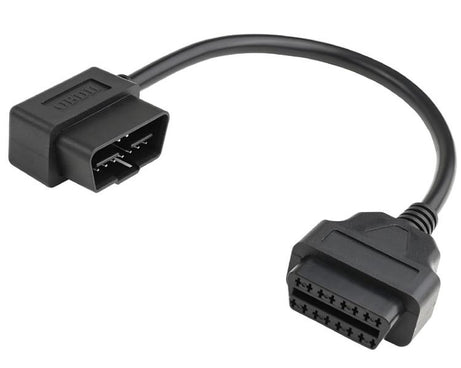 16 Pin Male to OBD2 Female Elbow Connection Cable OBD2 Extension Adapter, 16 Pin Male to OBD2 Female