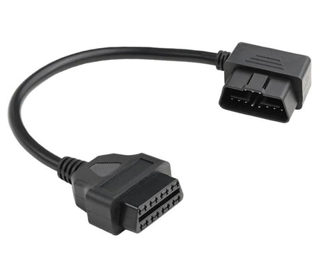 16 Pin Male to OBD2 Female Elbow Connection Cable OBD2 Extension Adapter, 16 Pin Male to OBD2 Female