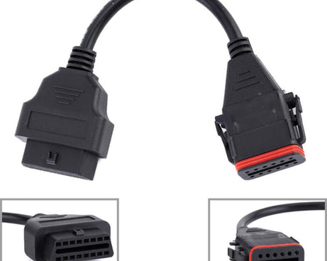 OBD Truck Diagnostic Cable for Komatsu / Cummins, 12 Pin to 16 Pin