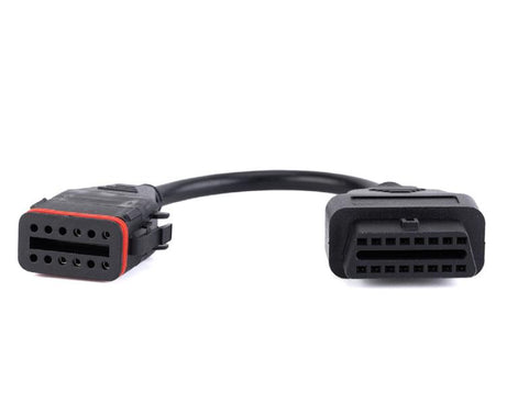OBD Truck Diagnostic Cable for Komatsu / Cummins, 12 Pin to 16 Pin