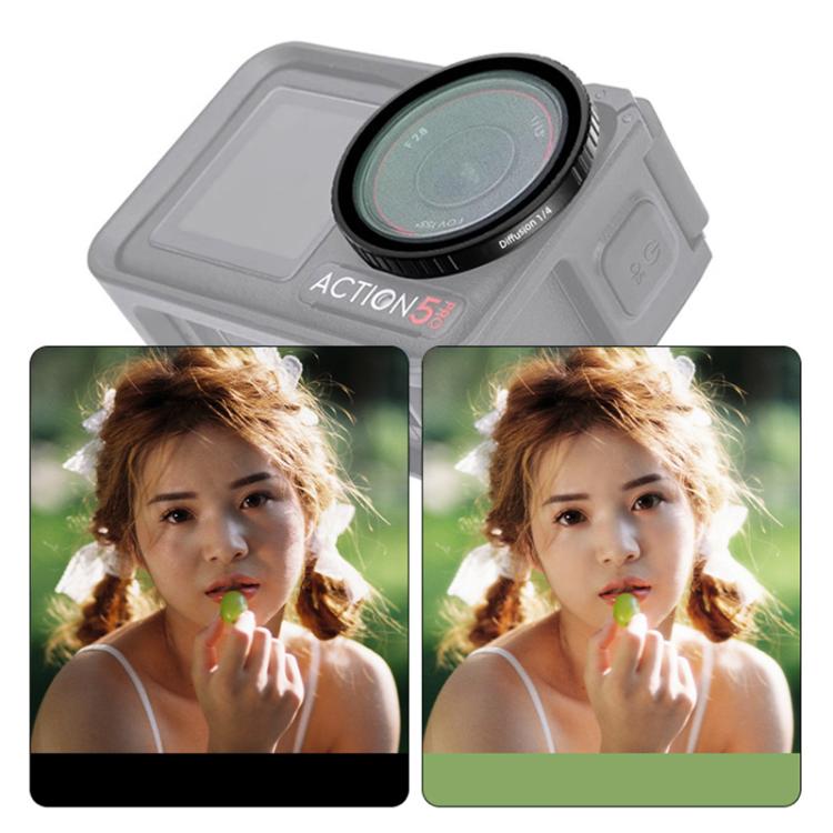 For DJI Action 5 Pro Camera Lens Filter, CPL, ND8, ND16, ND32, ND64, UV, Diffusion 1/4, ND8PL, ND16PL, ND32PL, ND64PL