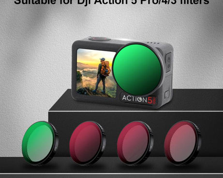 For DJI Action 5 Pro Camera Lens Filter, CPL, ND8, ND16, ND32, ND64, UV, Diffusion 1/4, ND8PL, ND16PL, ND32PL, ND64PL