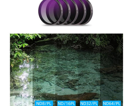 For DJI Action 5 Pro Camera Lens Filter, CPL, ND8, ND16, ND32, ND64, UV, Diffusion 1/4, ND8PL, ND16PL, ND32PL, ND64PL