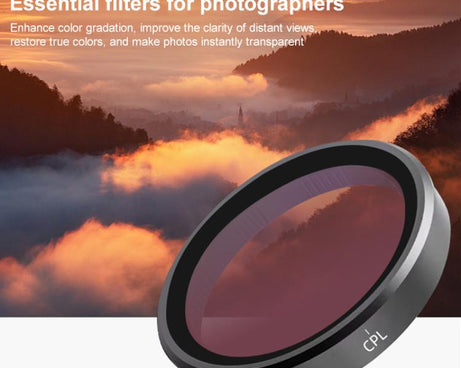 For DJI Action 5 Pro Camera Lens Filter, CPL, ND8, ND16, ND32, ND64, UV, Diffusion 1/4, ND8PL, ND16PL, ND32PL, ND64PL