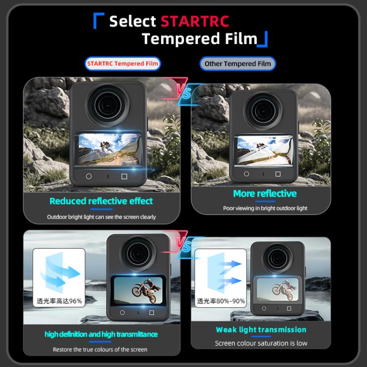 STARTRC 2pcs HD Screen Tempered Glass Films