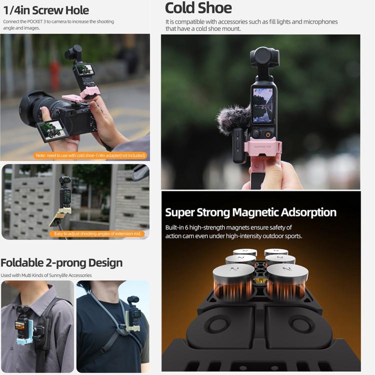 Sunnylife 761V3 Magnetic Mount Multi Interface Expansion Adapter