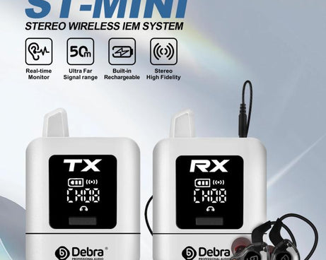 DEBRA ST-mini 2.4G Stereo Wireless Monitor System Transmitter & Receiver